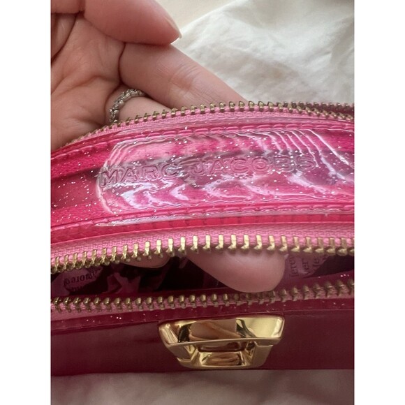 Marc Jacobs Stylish Pink Glitter Crossbody Bag New $505 - Picture 5 of 6